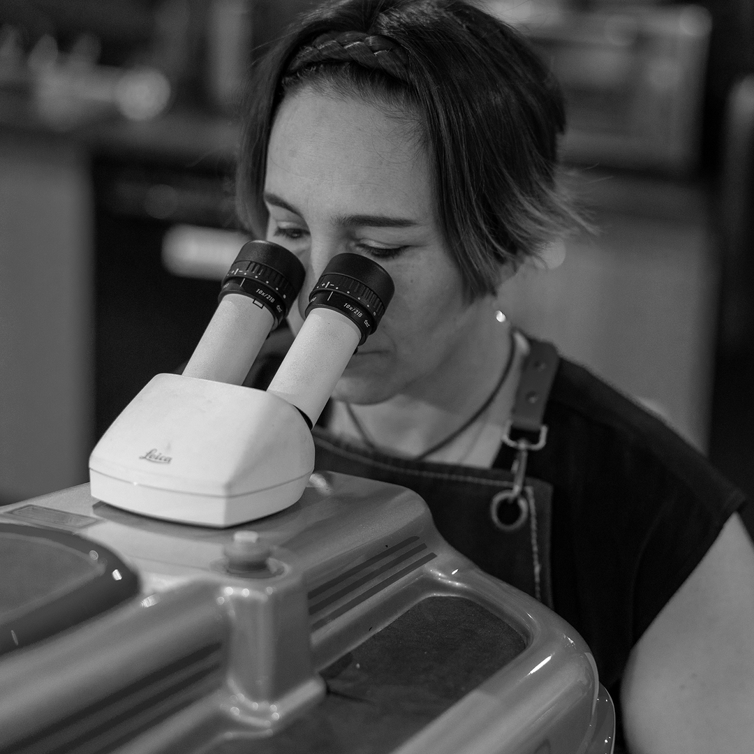 Sabrina Melendez, teaching a one-day laser welding course at the laser welder.
