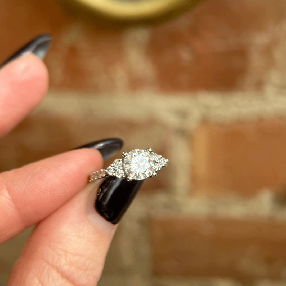 Moissanite Platinum Engagement Ring