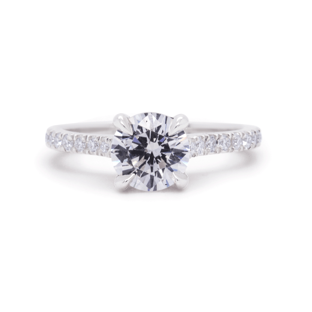 moissanite platinum engagement ring