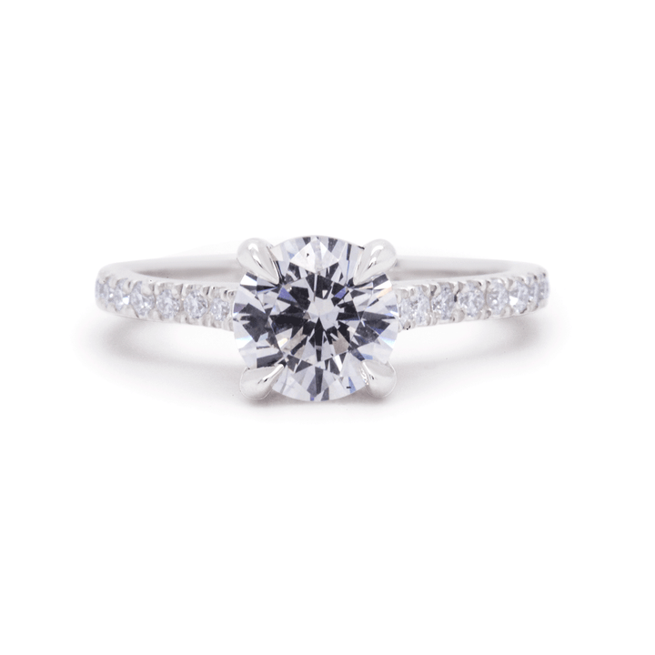moissanite platinum engagement ring