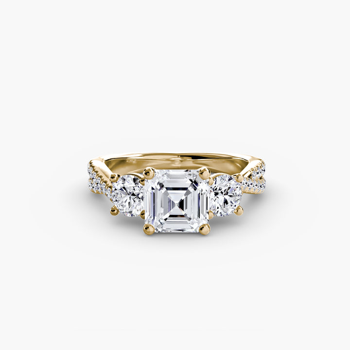 Three-Stone with Pavé Band 2
