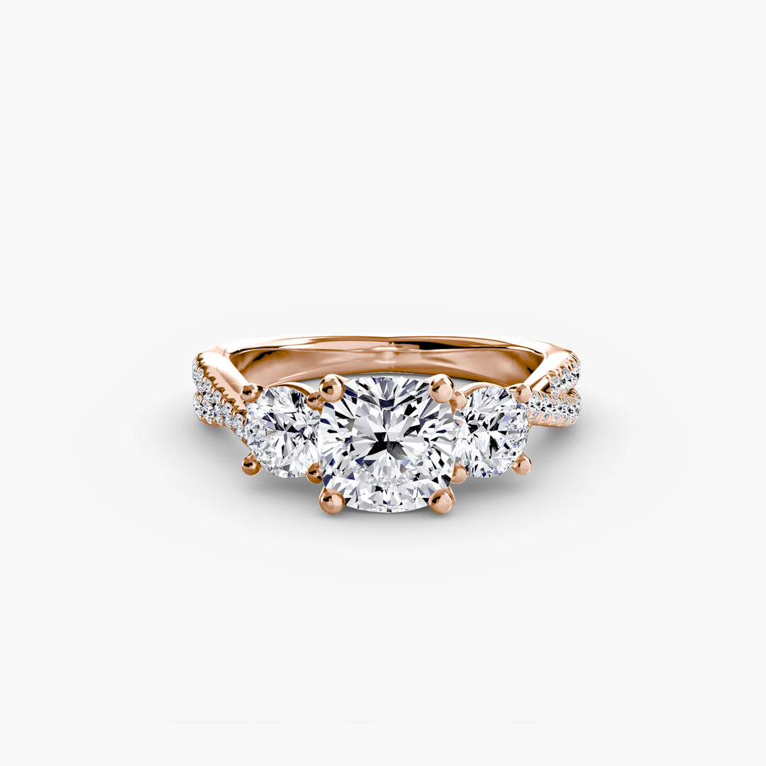 Three-Stone with Pavé Band 2