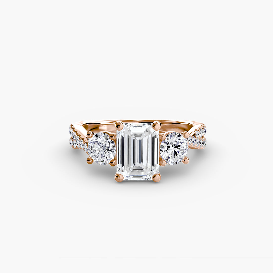 Three-Stone with Pavé Band 2