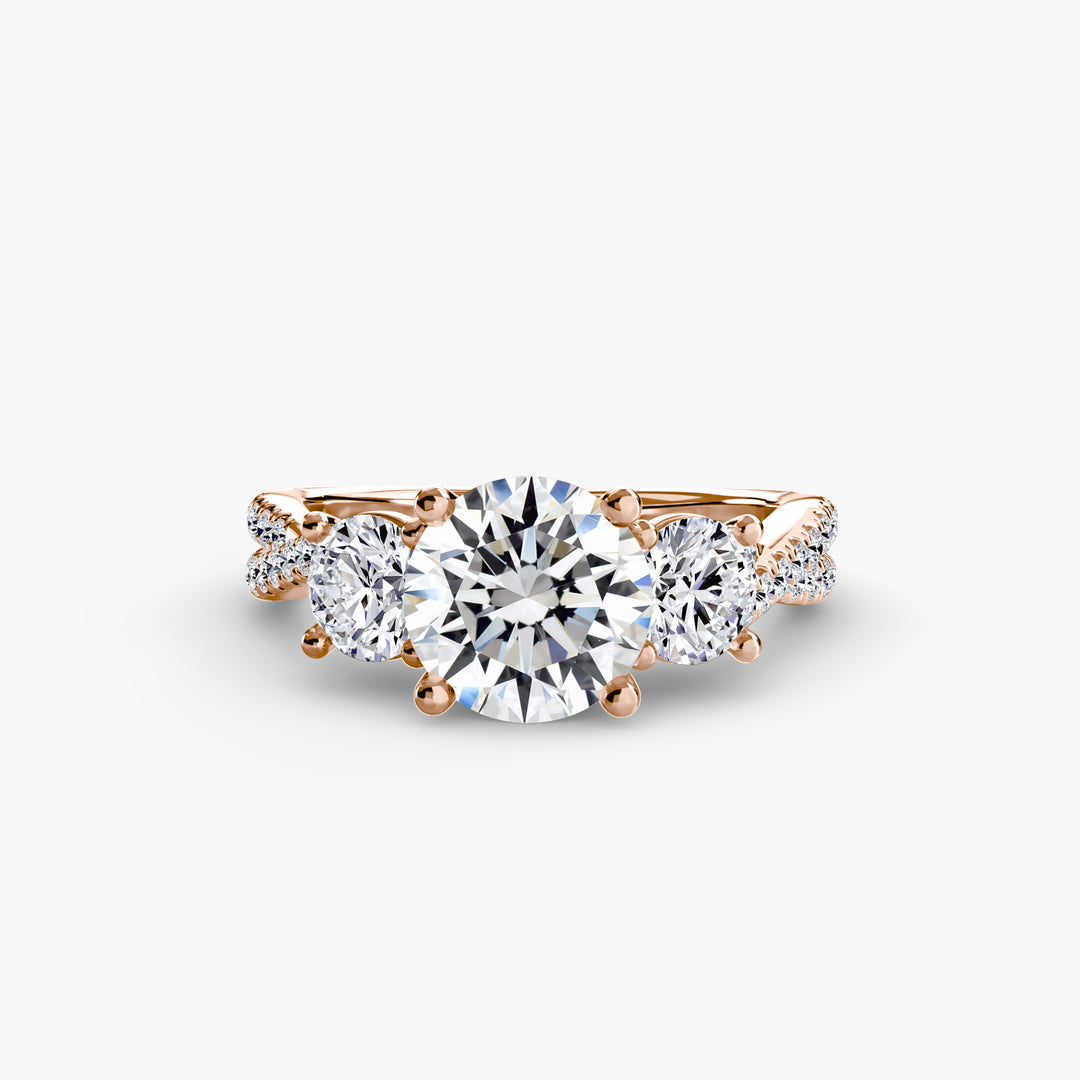 Three-Stone with Pavé Band 2