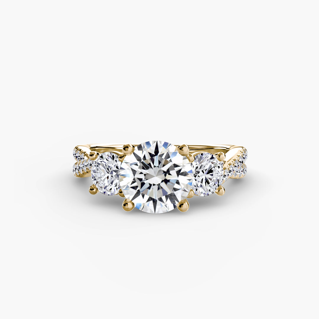 Three-Stone with Pavé Band 2