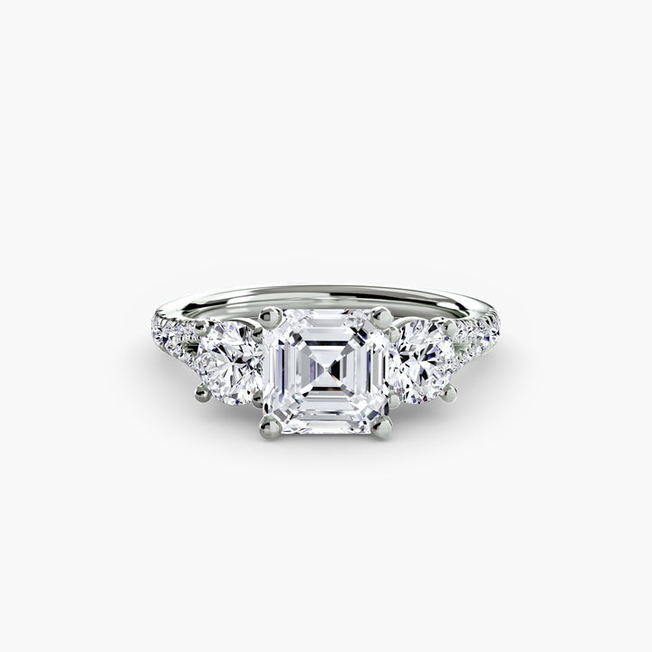 Three-Stone with Pavé Band 3