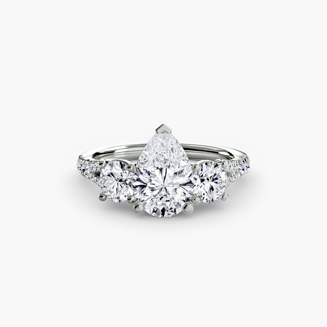 Three-Stone with Pavé Band 3