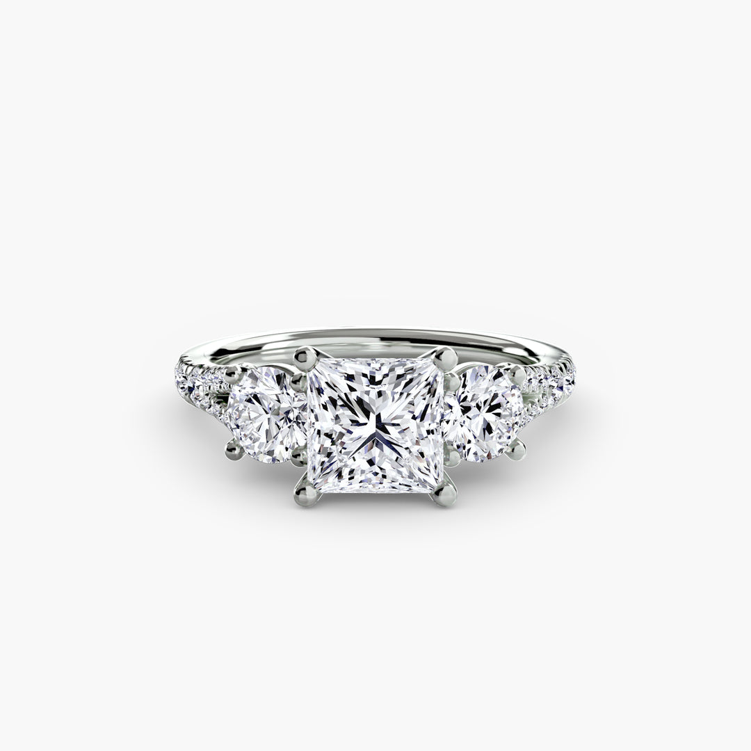 Three-Stone with Pavé Band 3