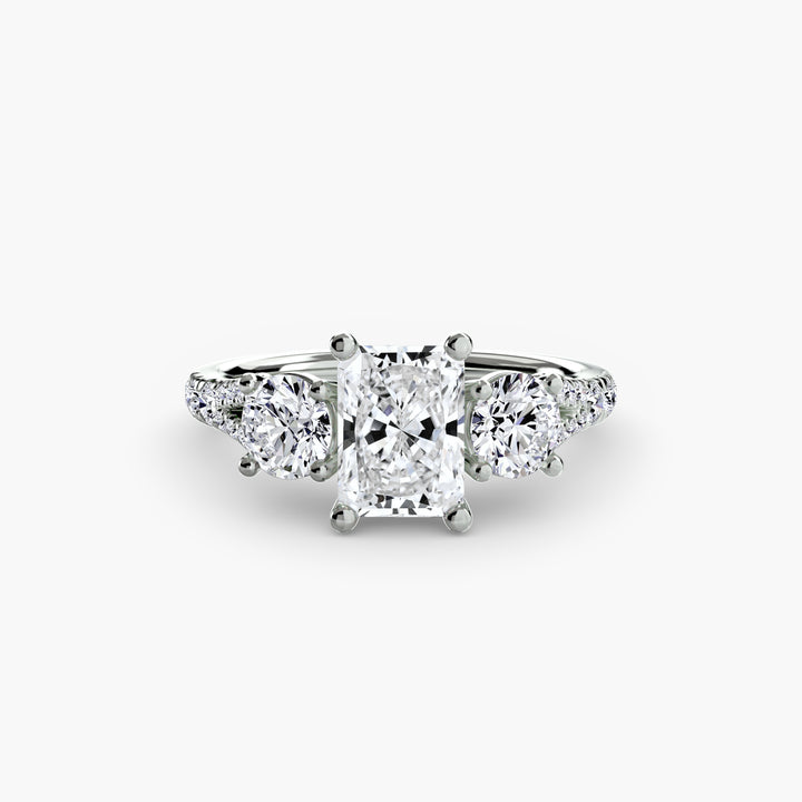 Three-Stone with Pavé Band 3