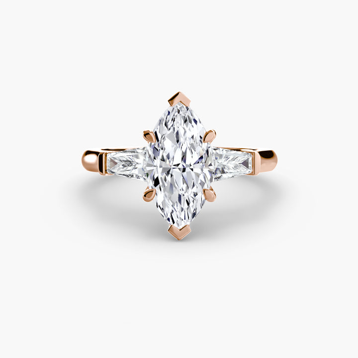 Three-Stone Ring (Baguette Side Stones)