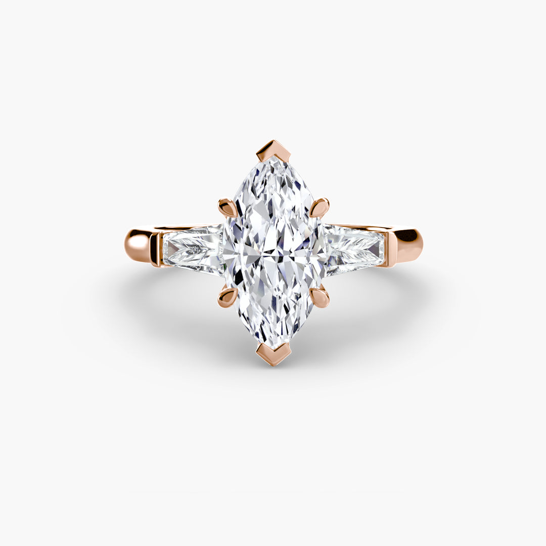Three-Stone Ring (Baguette Side Stones)