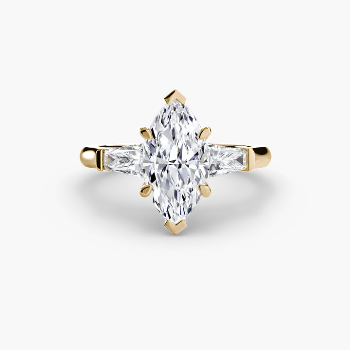 Three-Stone Ring (Baguette Side Stones)