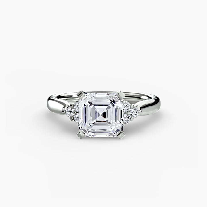 Solitaire with Cluster Shoulders 2