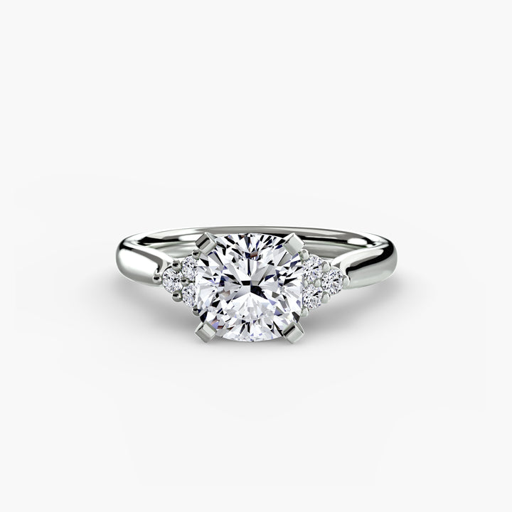 Solitaire with Cluster Shoulders 2