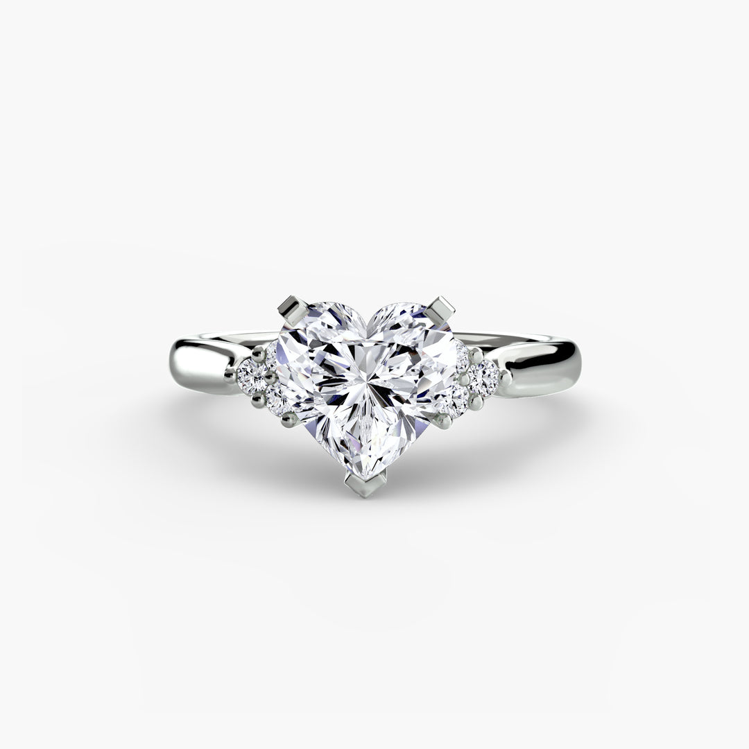 Solitaire with Cluster Shoulders 2