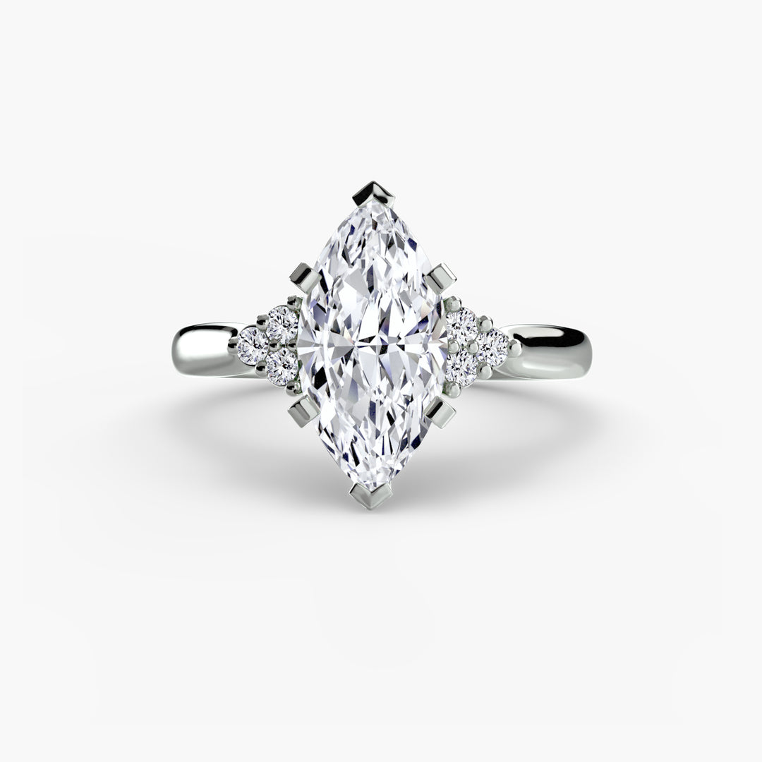 Solitaire with Cluster Shoulders 2