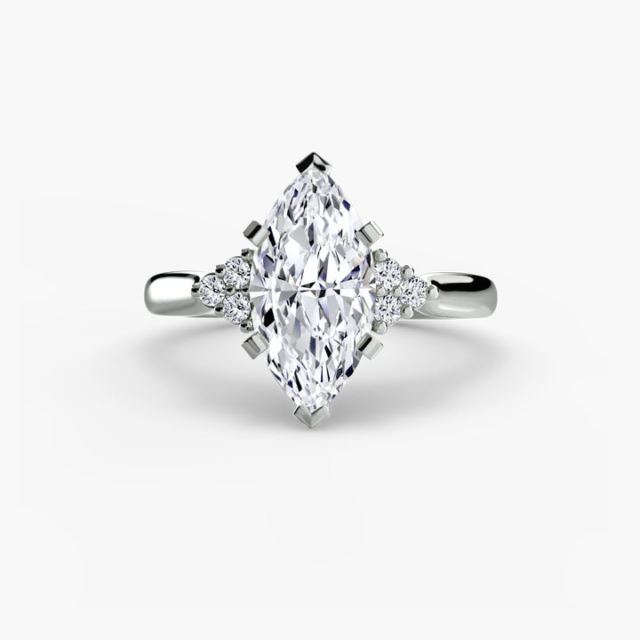 Solitaire with Cluster Shoulders 2