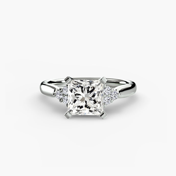 Solitaire with Cluster Shoulders 2