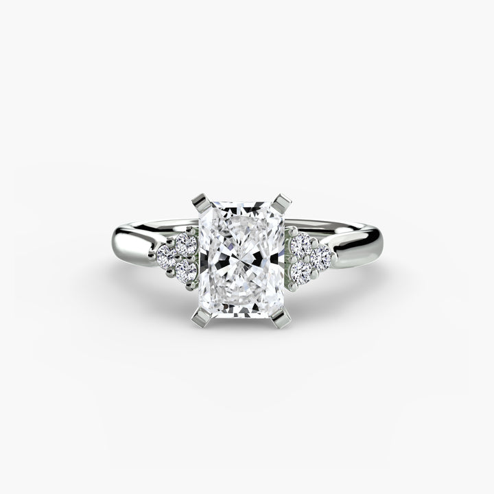 Solitaire with Cluster Shoulders 2