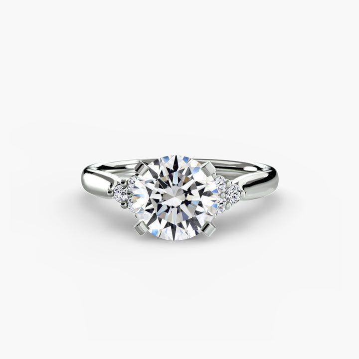 Solitaire with Cluster Shoulders 2