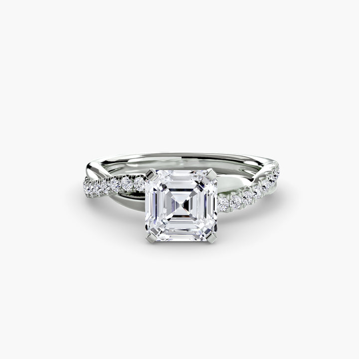 The Emerald Twist Pavé Ring