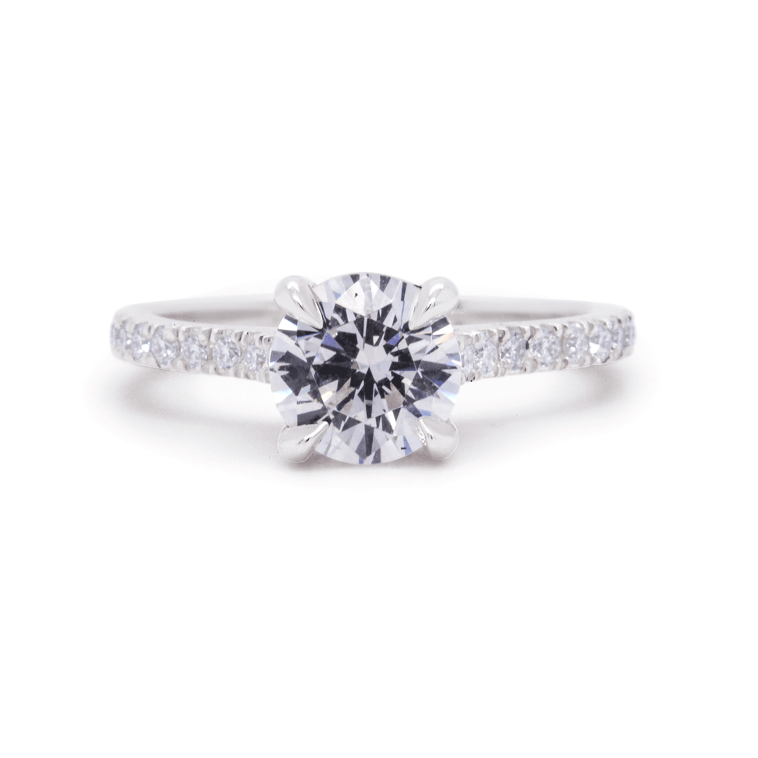 moissanite platinum engagement ring