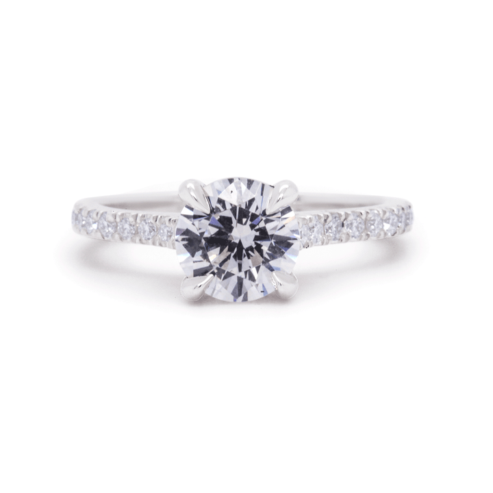 moissanite platinum engagement ring